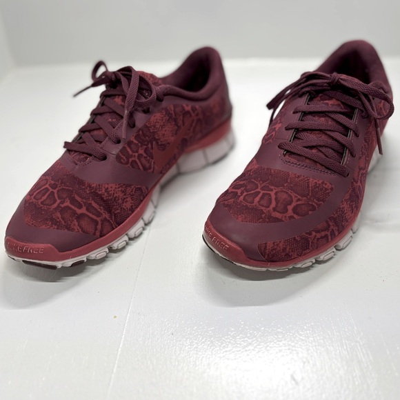 NIke Free 5.0 V4 Mulberry Snakeprint Women's Size 7 Running Shoes - Picture 1 of 9